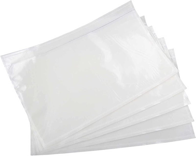 Tapsin 7.5" x 5.5" Packing List Pouches, 500 Pack Shipping Label Envelopes Clear Adhesive Top Loading Packing List - Image 1